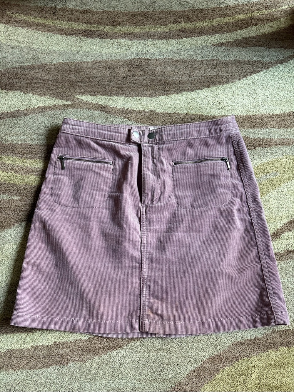 Mossimo Dusty Mauve Corduroy A-Line Mini Skirt - Size 0